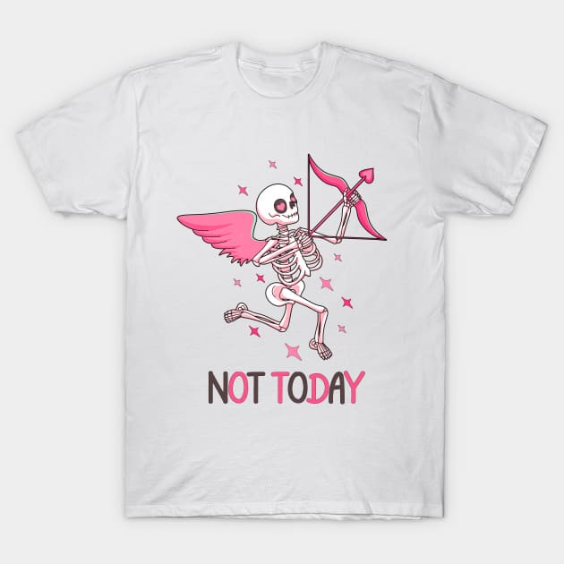 Not today Cupid, who needs Cupid funny T-Shirt by Rising_Air